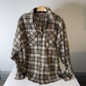 Wrangler Flannel Shirt Long Sleeve Men's Plaid Size XL A0041